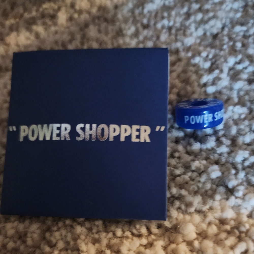 EFFY Carnival Cruise Ship FUN DARK BLUE" Power Shopper" Barrel Charm W WHITE NEW